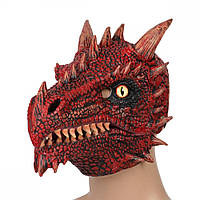 Маска Дракона Реалістична для дорослих і дітей з Рухомою плямою Вогняний Дракон Jurassic EJ, код: 8202520