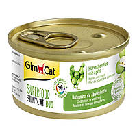 Влажный корм для кошек GimCat Superfood Shiny Cat Duo 70 г, с курицей и яблоком VA, код: 6862396