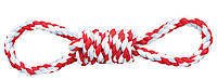 Игровой канат с 2-мя петлями полиестер Trixie Playing Rope 38 см Красно-белый (4011905357188) GB, код: 7633320