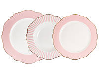 Фарфоровый набор тарелок Розовая мечта три размера AL186635 Lefard 6 шт KB, код: 8382221