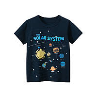 Детская футболка с коротким рукавом на мальчика Космос планеты