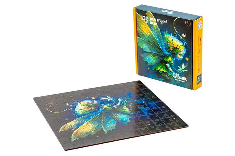 Дерев'яний пазл "Фея" 130 елем. Розмір пазла 295*295 мм. PuzzleOK