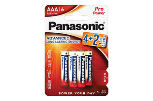 Батарейки Alkaline Pro Power Panasonic C6 LR03 6шт.