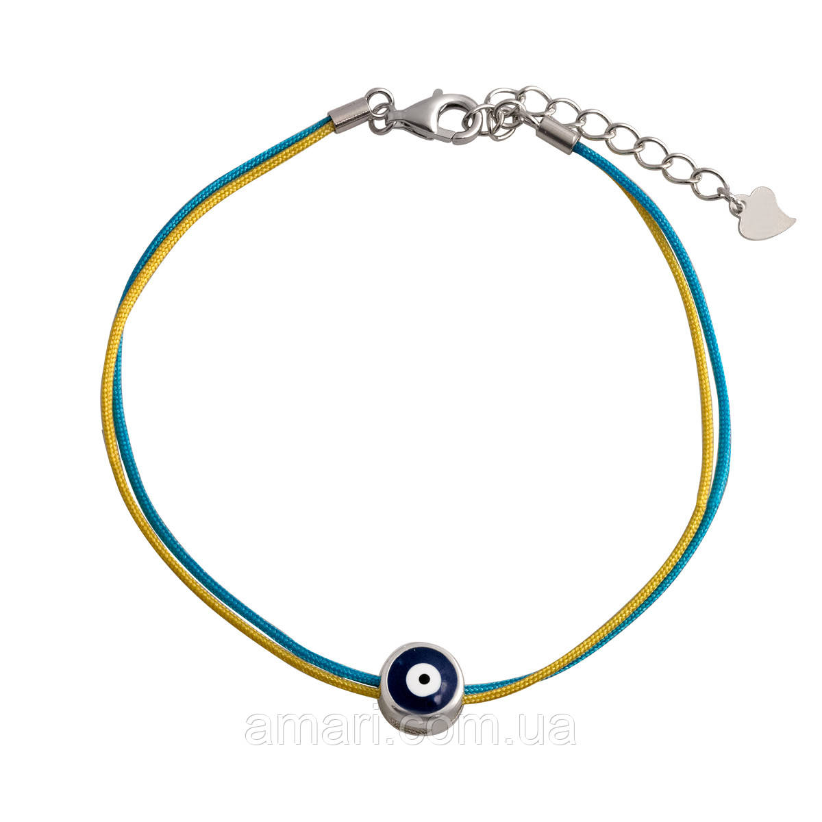 Срібний браслет Komilfo з ємаллю, вага виробу 1,78 г (2134008) 1821 розмір, фото 1