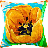 Набір для вишивання декоративної подушки Чарівниця Жовтий тюльпан 40×40 см V-61 OS, код: 7243016