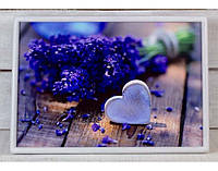 Поднос на подушке Mine Лавандовое сердце Фиолетовый (112369) OS, код: 2492069