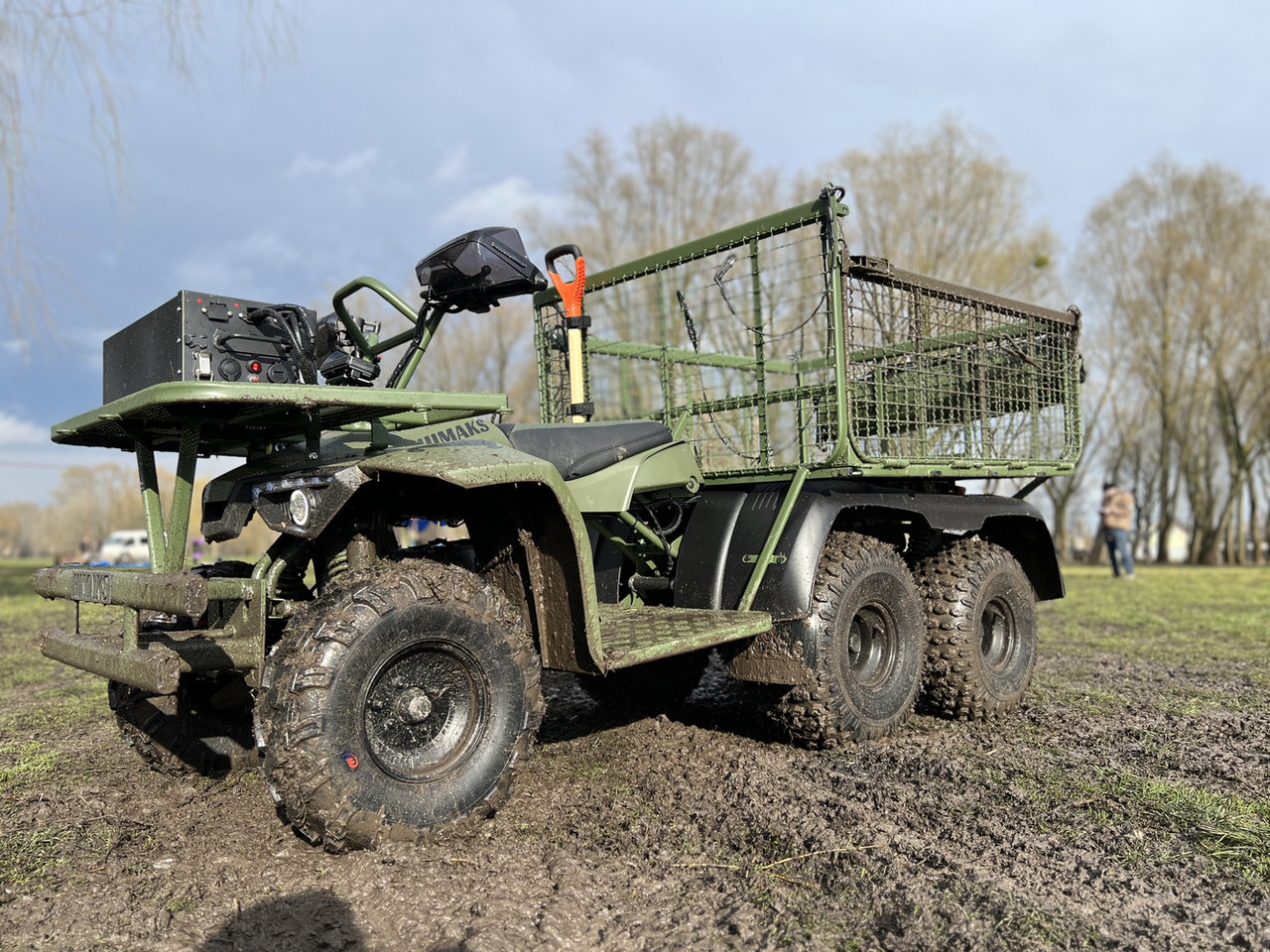 Электроквадроцикл HIMAKS Military Off-Road 6W4D шестиколёсный для доставки груза и эвакуации - фото 1 - id-p2156733279