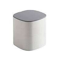Скринька для зберігання ювелірних виробів і біжутерії з дзеркалом біла 4 відділення A-Plus ZX-90 SN, код: 8357615