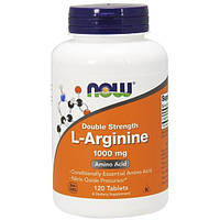 Аргинин NOW Foods L-Arginine Double Strength 1000 mg 120 Tabs GB, код: 7518408
