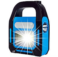Аккумуляторный фонарь с солнечной батарее Hoka голубой COB+3W LED + Tube TN, код: 7721272
