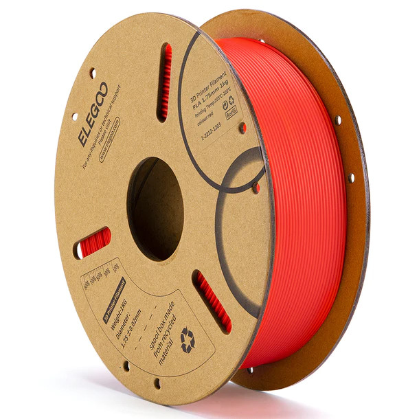 PLA-пластик Elegoo Filament для 3D-принтера 1.75 мм, 1 кг, Червоний