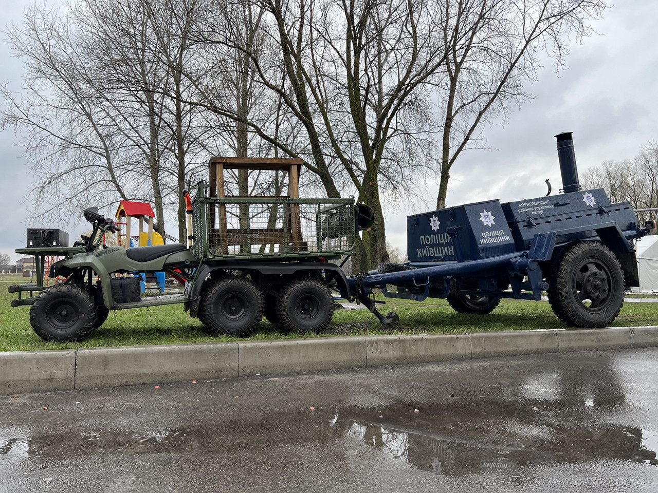 Електроквадроцикл HIMAKS Military Off-Road 6W4D шестиколісний для доставки вантажу та евакуації, фото 1