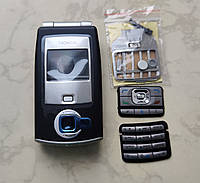 Корпус Nokia N71 (AAA)(голубой)(с клавиатурой)(полный комплект)