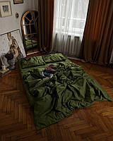 Комплект постельного белья сатин SADA Lux двуспальный хаки (654456) FT, код: 8260286