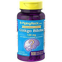 Гинкго Билоба Piping Rock Ginkgo Biloba Extract 120 mg Full Spectrum Nutrition 100 Caps UN, код: 7803592