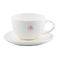 Чашка для кофе с блюдцем Tudor England Royal White 90 мл TU9999-2 PM, код: 8380424