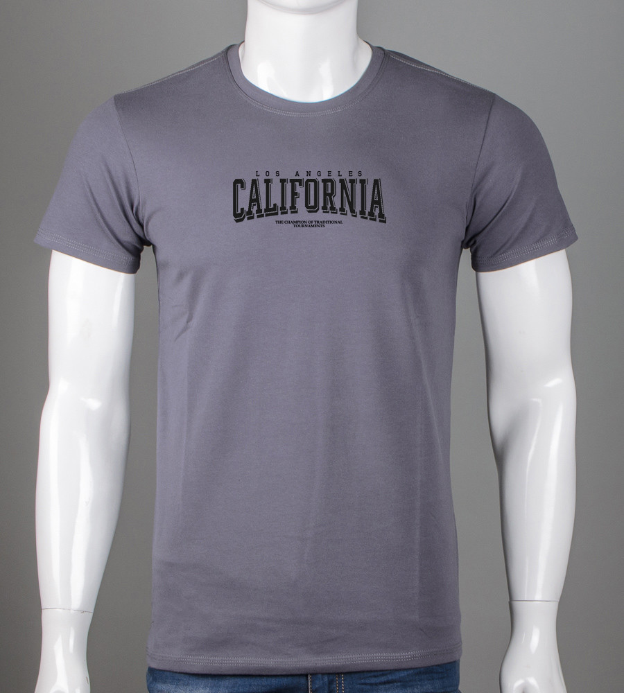 Футболка чоловіча California 2403м (Уп.4шт M-XXL), Сірий
