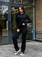 Жіночий спортивний костюм-двійка Sofia SF-03 44-50 Чорний TT, код: 8347881