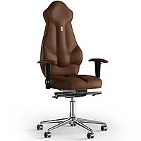 Кресло KULIK SYSTEM IMPERIAL Экокожа с подголовником без строчки Коричневый (7-901-BS-MC-0214 UD, код: 1685887