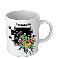 Чашка с героями из компьютерной игры Майнкрафт