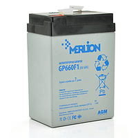 Аккумуляторная батарея Merlion AGM GP660F1 6V 6Ah GB, код: 6663480