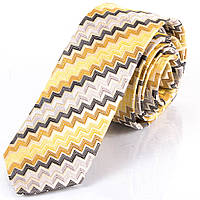 Вузька шовкова жовта краватка Schonau — 22 KB, код: 7764090