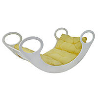 Универсальная качалка-кроватка Uka-Chaka Мini 36х82х46 см Белая Желтый EJ, код: 8079259