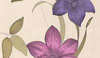 Обои на бумажной основе простые Шарм 112-05 Флора Декор цветы розовые (0,53х10м.) SN, код: 7690386