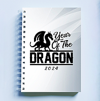 Скетчбук Sketchbook блокнот для рисования с новогодним принтом Year of the Dragon 2024 Дракон PK, код: 8301813