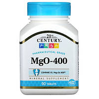 Микроэлемент Магний 21st Century MgO-400 90 Tabs US, код: 7907846