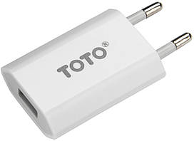 Зарядний пристрій TOTO TZV-44 Travel charger 1USB 1A White