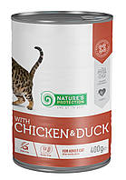 Корм Nature's Protection with Chicken Duck влажный с курицей и уткой для взрослых стерилизова PM, код: 8451990