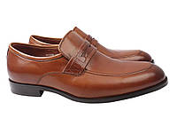 Туфлі чоловічі з натуральної шкіри на низькому ходу колір Рудий Brooman 863-21DT 44 OS, код: 7366063