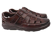 Туфлі чоловічі з натуральної шкіри на низькому ходу колір Коричневий Giorgio 17-21 22LTC 45 OS, код: 7442976