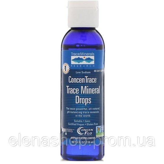 Мультиминеральный комплекс Trace Minerals ConcenTrace Trace Mineral Drops 4 fl oz 118 ml TMR- ES, код: 7645897 - фото 1 - id-p2156836495