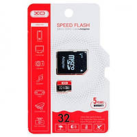 Карта памяти XO microSDHC 32Gb class 10 з SD адаптером FS, код: 8328005