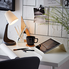 Лампа настільна IKEA SVALLET темно-сірий білий 703.584.87, фото 3