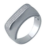 Серебряное кольцо SilverBreeze с фианитами (2031482) 16.5 размер FT, код: 6597295