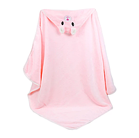 Детское полотенце-уголок Розовый, полотенце банное с капюшоном, полотенце микрофибра BORM