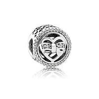 Серебряный шарм Pandora Любовные узы 792146CZ KB, код: 7359422