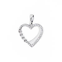 Серебряная подвеска с фианитами Сердце 131580 Оникс OM, код: 6735184