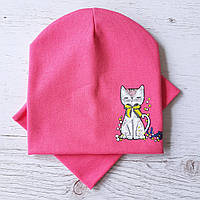 Детская шапка с хомутом КАНТА размер 48-52 Розовый (OC-507) SB, код: 1900005