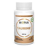 Таурин Taurine Biotus 500 мг 100 капсул UD, код: 7586693