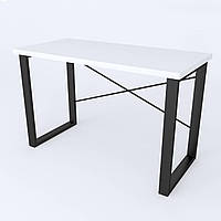 Письменный стол Ferrum-decor Драйв 750x1400x600 Черный металл ДСП Белый 32 мм (DRA169) GT, код: 2748847