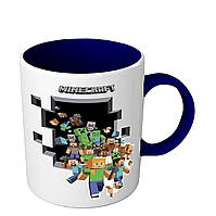 Чашка цветная с героями из компьютерной игры Майнкрафт