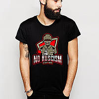 Футболка черная с патриотическим принтом Арбуз No ruscism Stop war russia является terrorist BX, код: 8214016