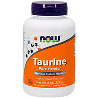Таурин NOW Foods Taurine Pure Powder, 8 oz 227 g 227 servings NF0260 PK, код: 7518584