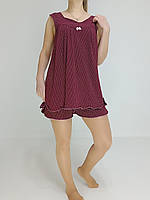 Пижама женская трикотажная Triko 46 Темная вишня (64351854-1) UN, код: 8293033