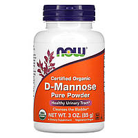 D-манноза Certified Organic D-Mannose Now Foods органик чистый порошок 85 г DL, код: 7701361