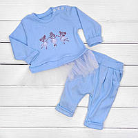 Кофта с вышивкой и штаны Dexters balerines 86 см голубой CP, код: 8418258